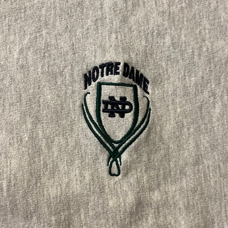 90s Champion REVERSE WEAVE リブラインスウェット/ NOTRE DAME