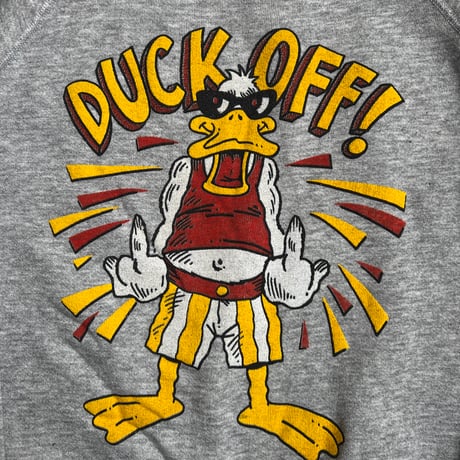 80s Pannill プリントスウェット "DUCK OFF!"