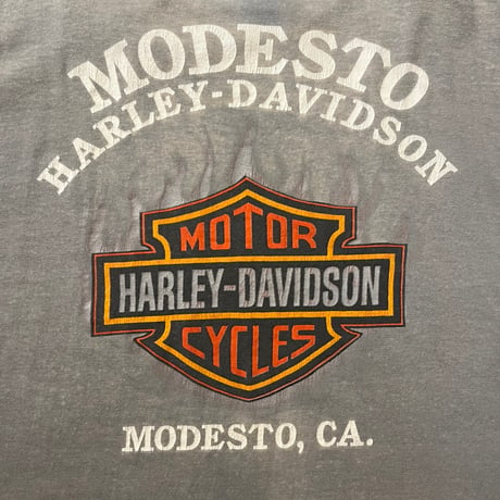 90s HARLEY-DAVIDSON "MODESTO, CA." プリントTシャツ / 3D EMBLEM