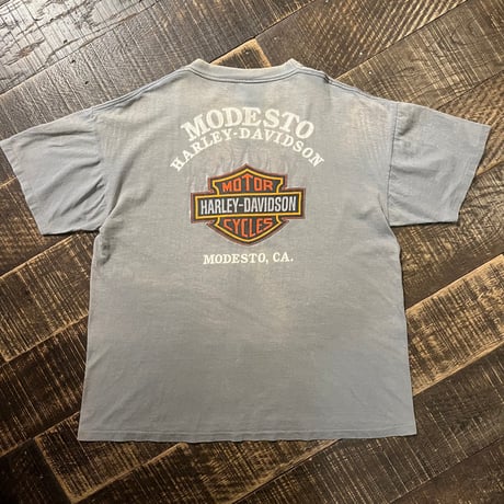 90s HARLEY-DAVIDSON "MODESTO, CA." プリントTシャツ / 3D EMBLEM