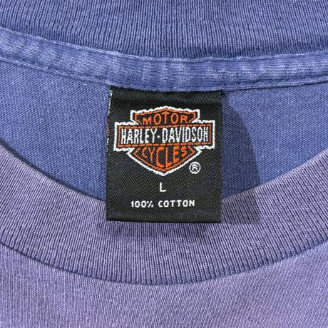 90s HARLEY-DAVIDSON "OCEAN STATE" プリントTシャツ / FADE