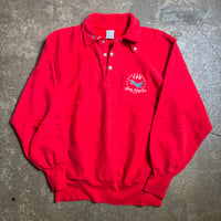 90s Champion Reverse Weave チンスト付きハーフスナップスウェット ”ボロ”