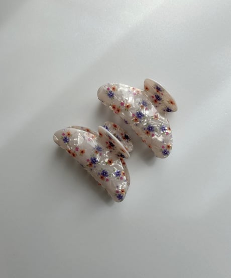 フラワーミニヘアクリップ