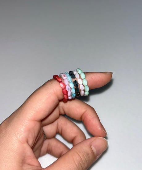 カラフルビーズリング