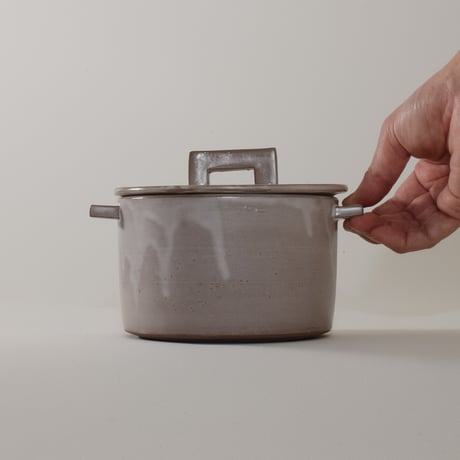 小鍋 （アッシュグレー）［Fujii Msy Pottery］