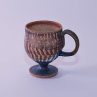 ハンドル付き葡萄酒カップミニ（茶）[fuji pottery]