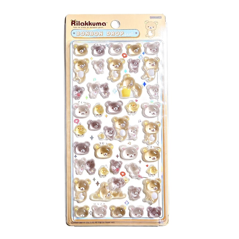 ボンボンドロップシール リラックマ（ごゆるり）肌色パッケージ | 雑貨