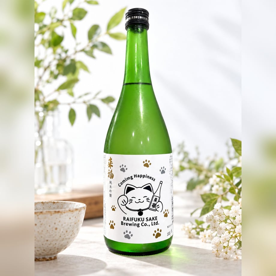来福酒造 くるにゃんラベル 純米吟醸 720ml