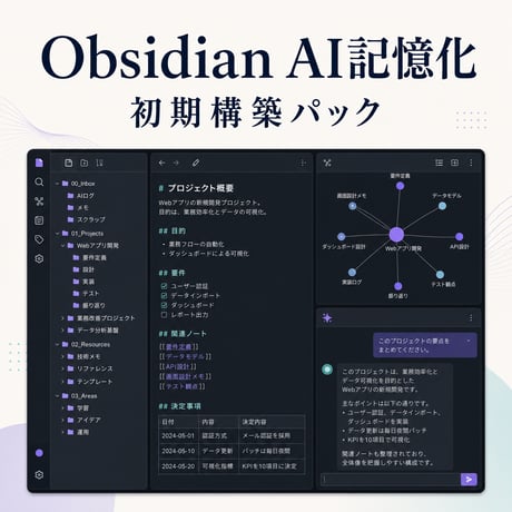 Obsidian AI記憶化 初期構築パック