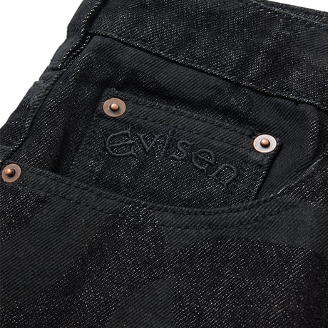 EVISEN  PATTERN DENIM PANTS