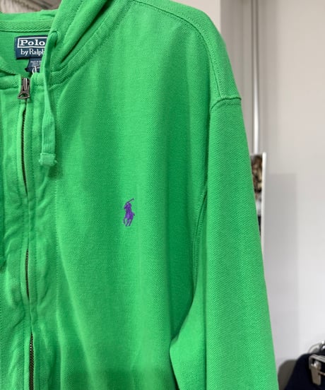 90s Polo Ralph Lauren 鹿の子ジップアップパーカー