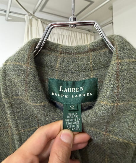 90s Lauren ラムウール ジップアップジャケット
