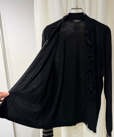 Comme Des Garçons Homme Plus ウール ジップアップフリルカーディガン