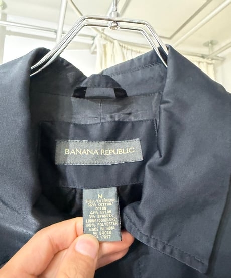 90s BANANA REPUBLIC コットンナイロン比翼コート