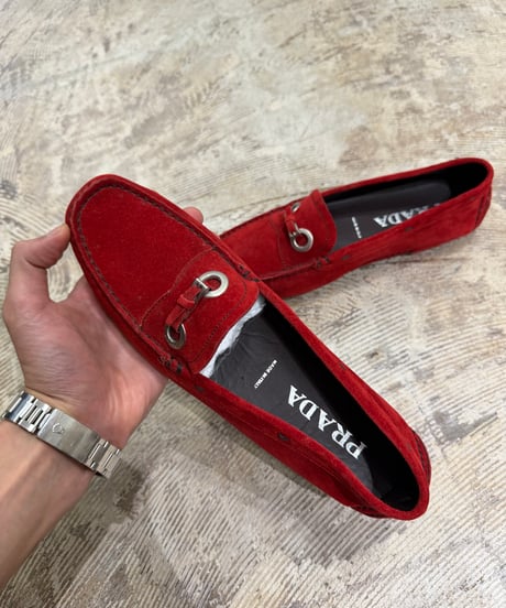 PRADA スエード ドライビングシューズ_サイズ37