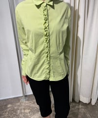 90s フリルストライプシャツ