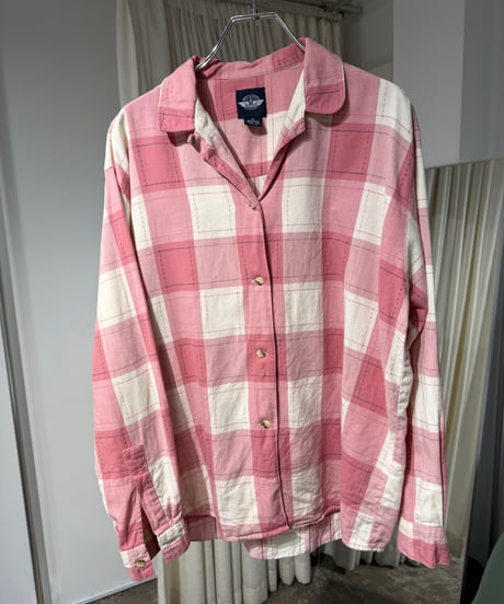 ポルトガル製 90s DOCKERS オープンカラーチェックシャツ