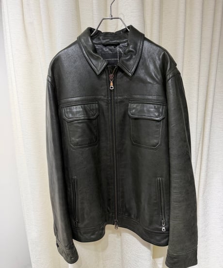 2013s BANANA REPUBLIC ラムレザー ダブルジップブルゾン