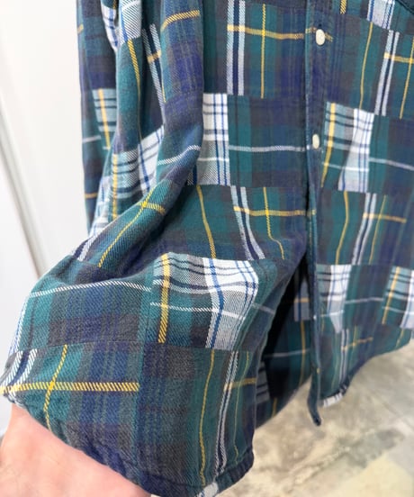 90s GAP パッチワークデザイン ネルシャツ