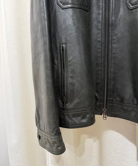2013s BANANA REPUBLIC ラムレザー ダブルジップブルゾン