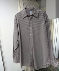 00s USA製 Brooks Brothers ブラウン ギンガムチェック ボタンダウンシャツ