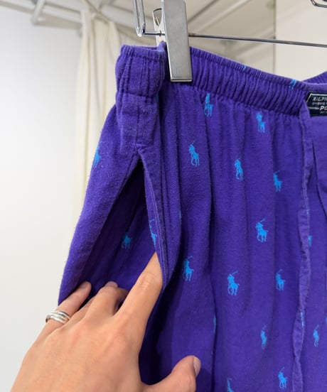 00s Polo Ralph Lauren パジャマパンツ パープル×ブルー