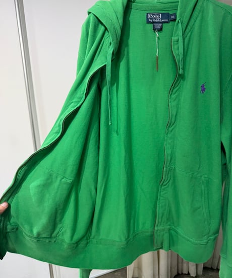 90s Polo Ralph Lauren 鹿の子ジップアップパーカー