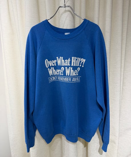 90s Fruit of the Loom コットンポリ メッセージプリント ラグランスウェット
