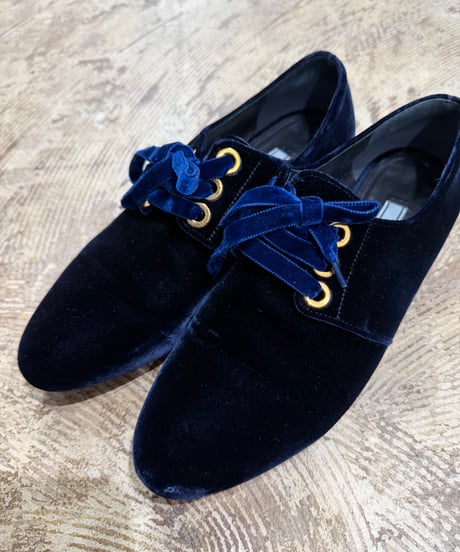 PRADA ベロア プレーントゥ シューズ_サイズ39