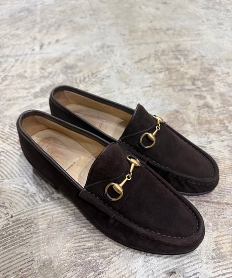 GUCCI スエード ビットローファー_サイズ37