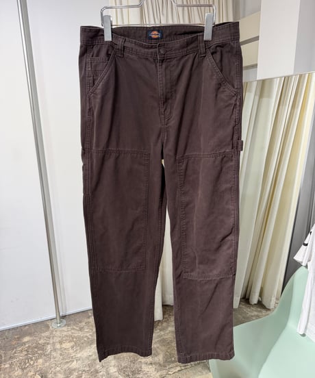 Dickies コットンヘリンボーン ダブルニー ワークパンツ
