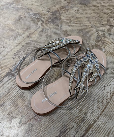 MIU MIU ビジューサンダル