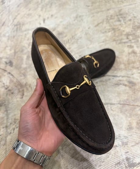 GUCCI スエード ビットローファー_サイズ37