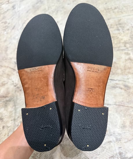 GUCCI スエード ビットローファー_サイズ37
