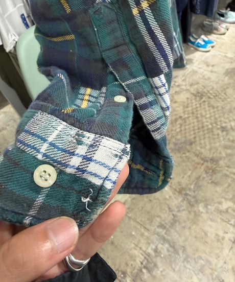 90s GAP パッチワークデザイン ネルシャツ