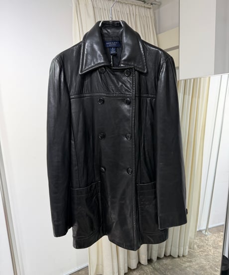 90s アメリカ製 ダブルブレスト ラムレザーカーコート