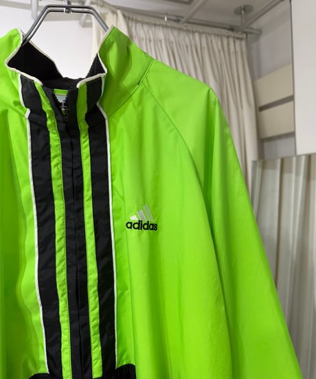 90s adidas ツートーン ハーフジップナイロンシェル