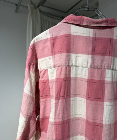 ポルトガル製 90s DOCKERS オープンカラーチェックシャツ