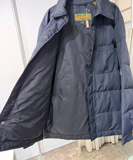 90s Timberland シャツ型 リアルダウンジャケット