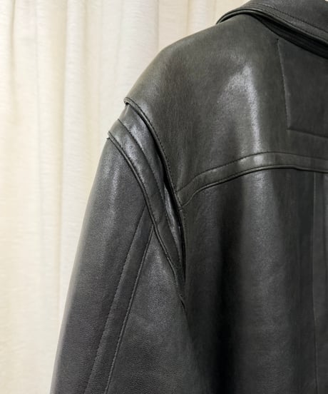 2013s BANANA REPUBLIC ラムレザー ダブルジップブルゾン