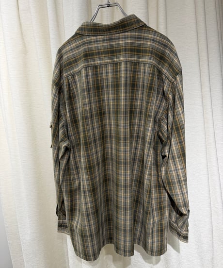 90s インド製 GAP 袖ポケット付き チェックネルシャツ