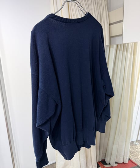 80s スコットランド製 Burberry アーガイル柄コットンニット