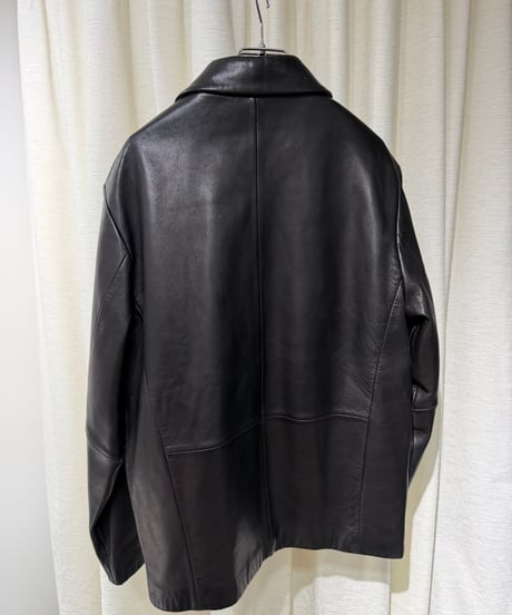 90s KIRKLAND シングル ジップアップ ラムレザージャケット