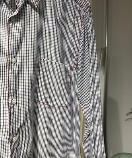 COMME des GARCONS HOMME　ステッチデザイン チェックシャツ