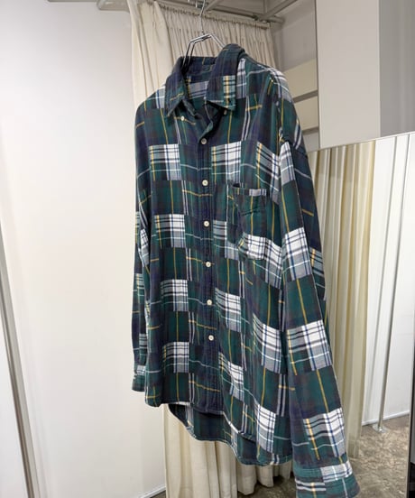 90s GAP パッチワークデザイン ネルシャツ