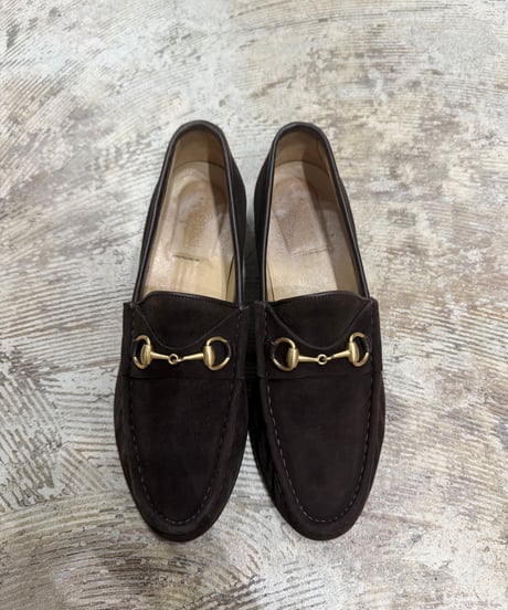 GUCCI スエード ビットローファー_サイズ37