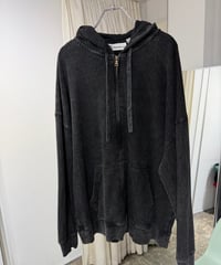 00s NO BOUNDARIES 製品染め ワッフルジップアップパーカー