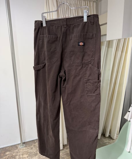 Dickies コットンヘリンボーン ダブルニー ワークパンツ