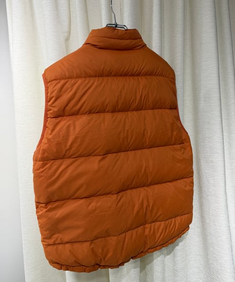 00s L.L.Bean リバーシブルダウンベスト オレンジ×グレー