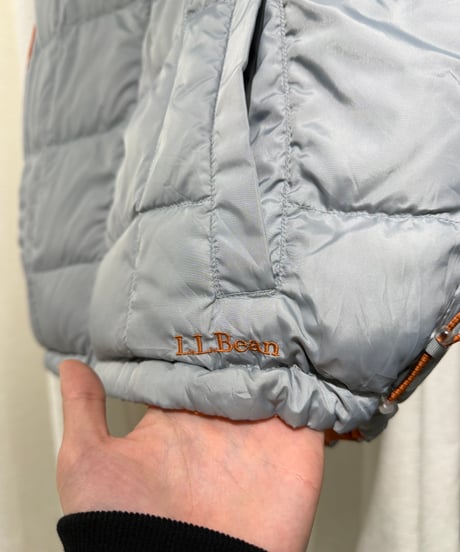 00s L.L.Bean リバーシブルダウンベスト オレンジ×グレー